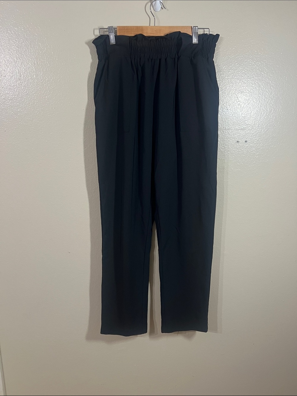 Grace Karin Black High-Waist Cropped Pants